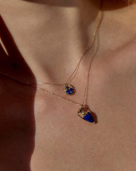 Blue hot sale scarab necklace