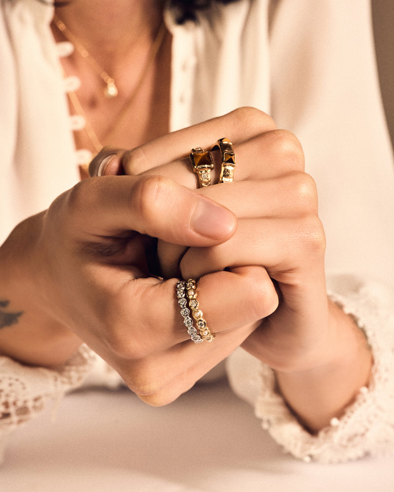 Stone Pyramid Ring