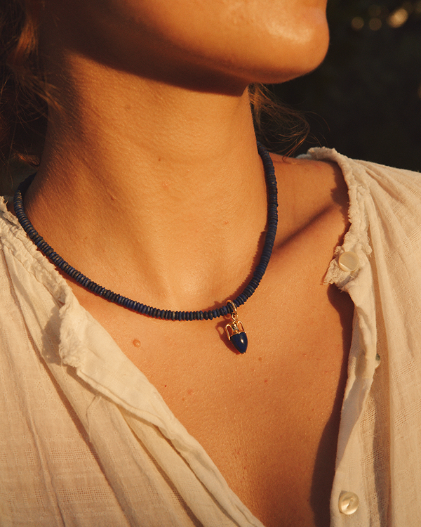 Lapis Rondelle Chain