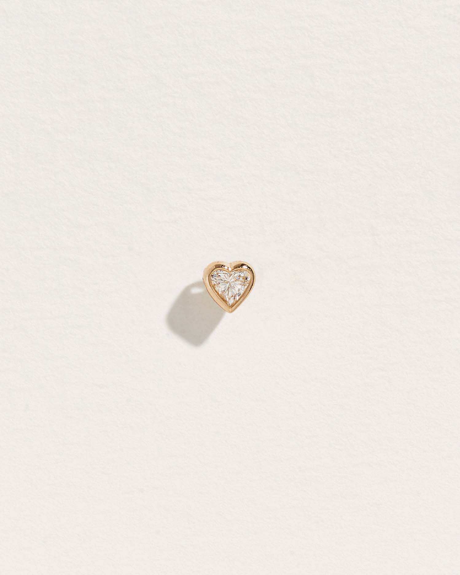 Bezel Heart Stud