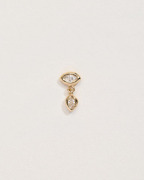 Marquise Pear Drop Stud