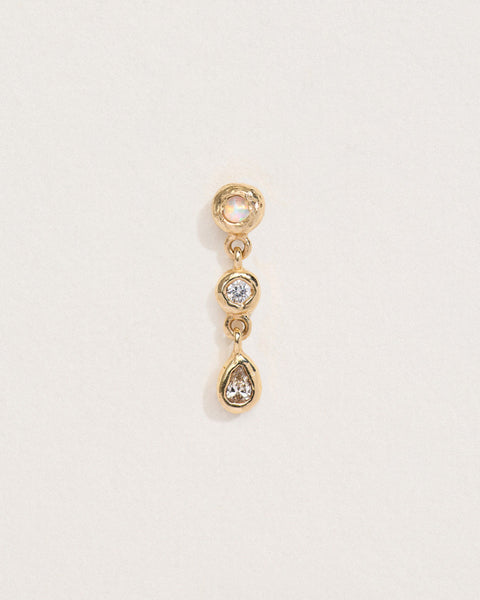 Double Dot Pear Stud