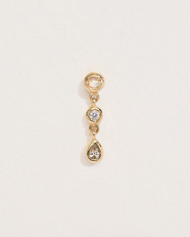 Double Dot Pear Stud