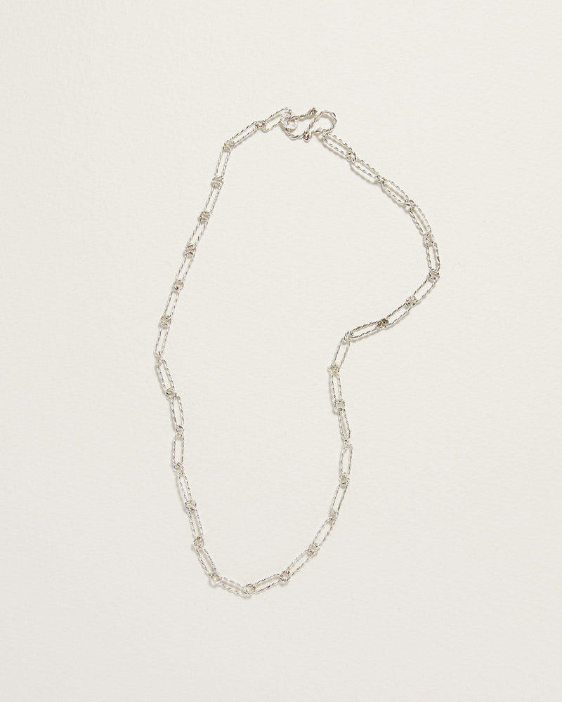 handmade sterling silver link necklace