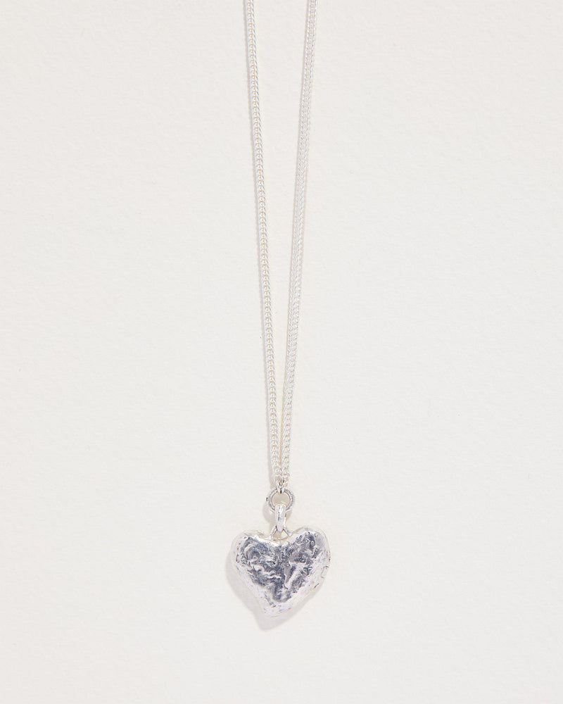 silver heart locket pendant