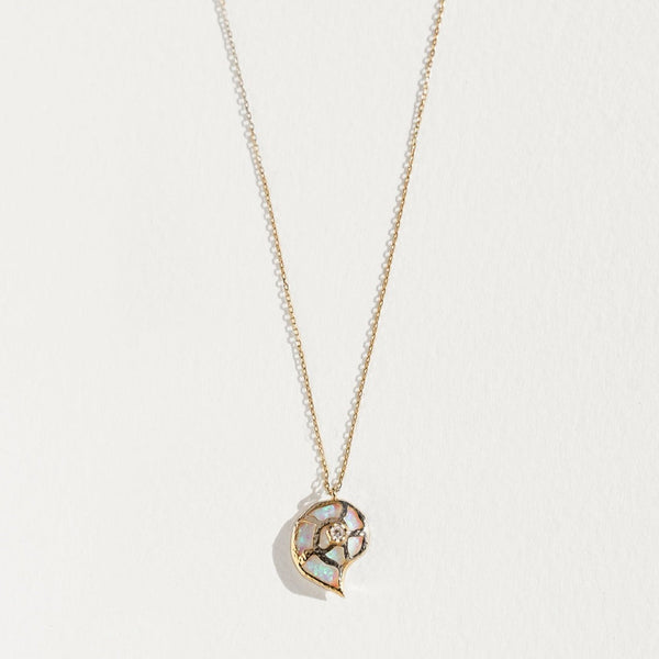Ebonee Spiral Necklace - Opal & Diamond - Pamela Love