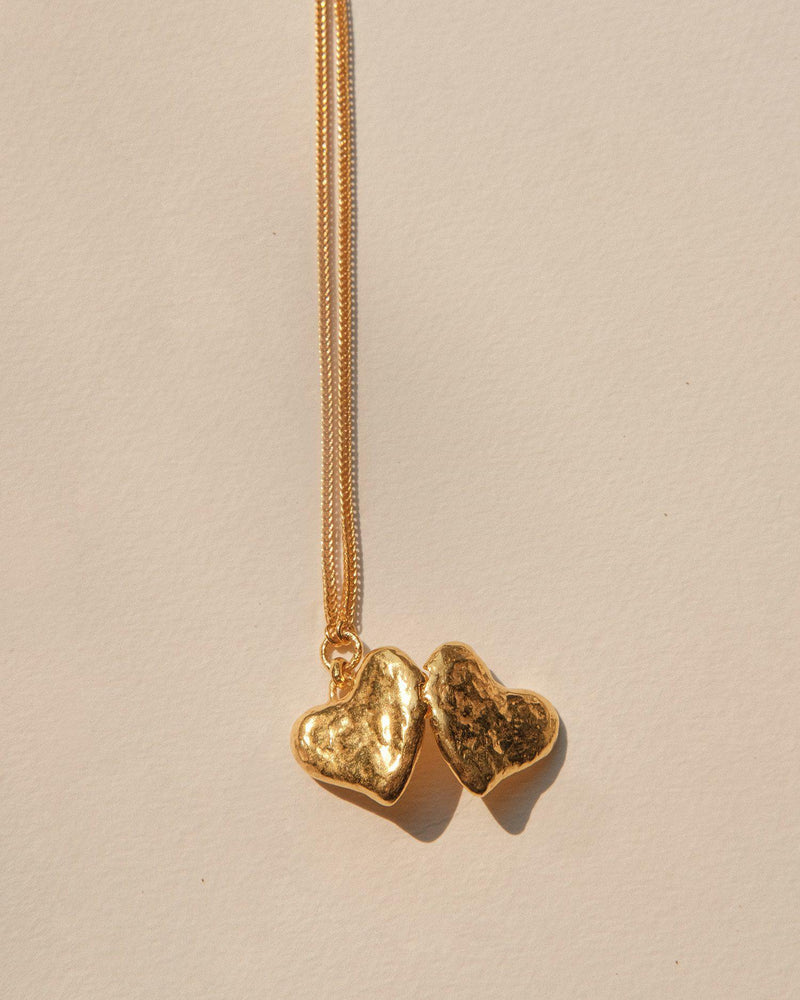 heart locket gold plate necklace