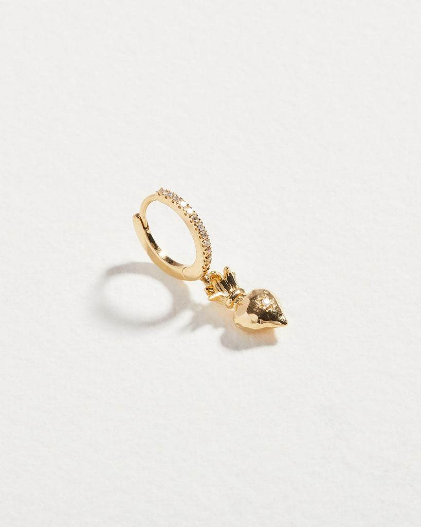 ASOS DESIGN 14k gold plated ring with engraved heart design