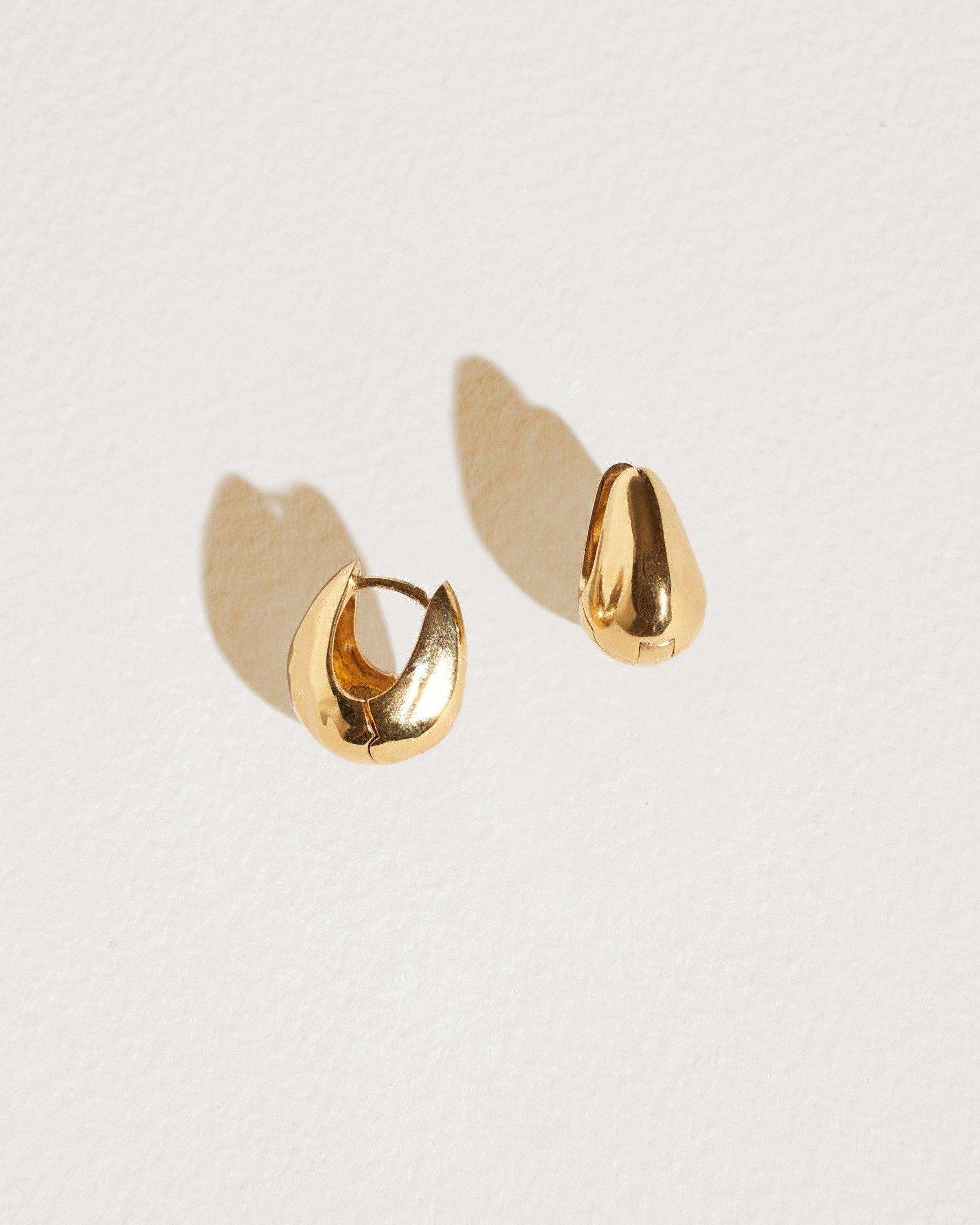 Hammered Hoops, Gold Plate Hoop Earrings - Pamela Love